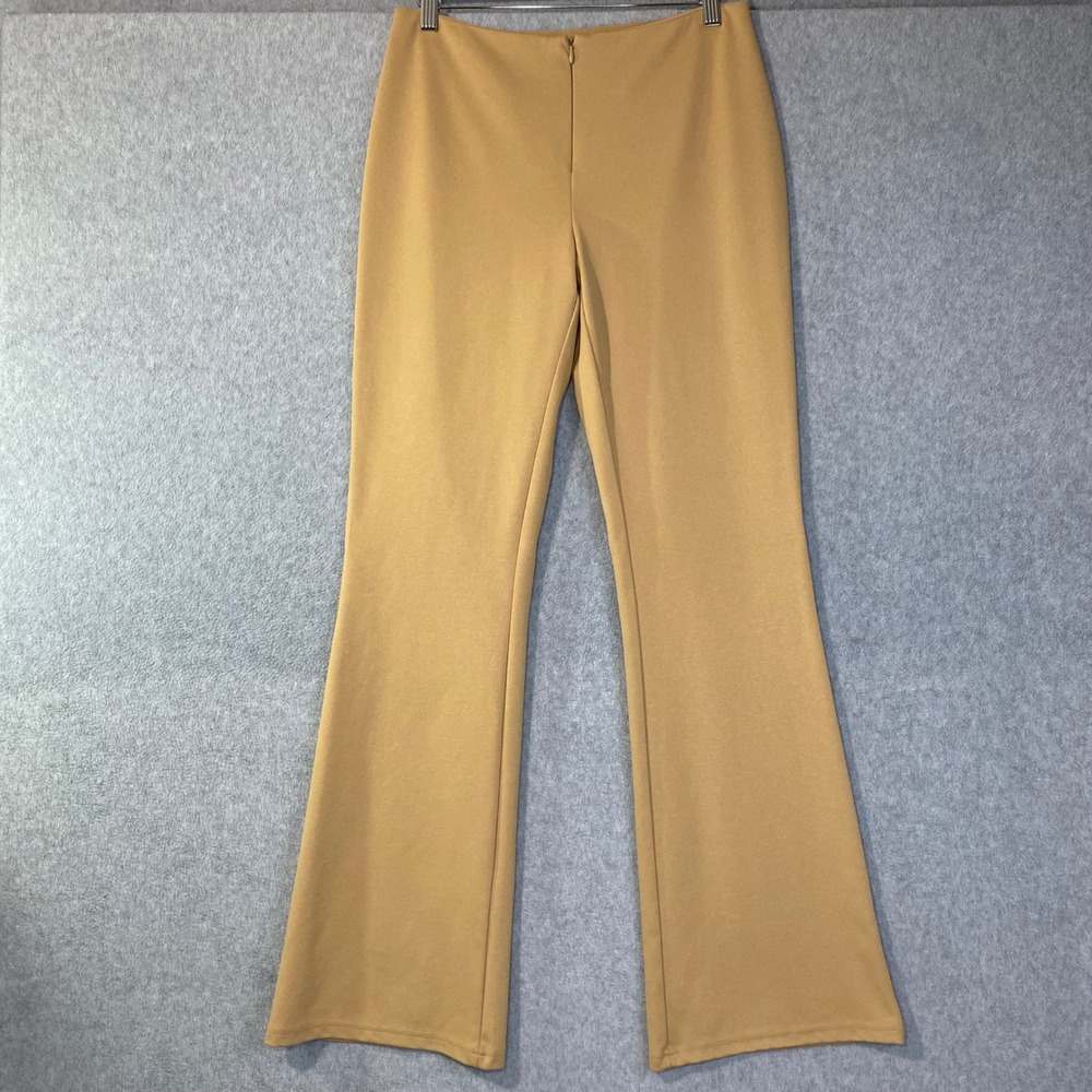 Express Flare Leg Pants Women's 5/6 Regular Camel Tan High Rise EUC